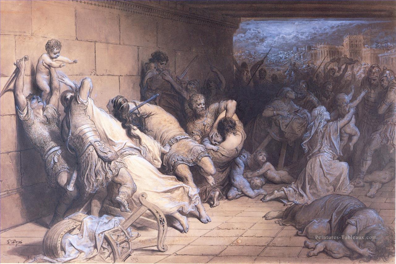 Le martyre des saints Innocents Gustave Dore Peintures à l'huile